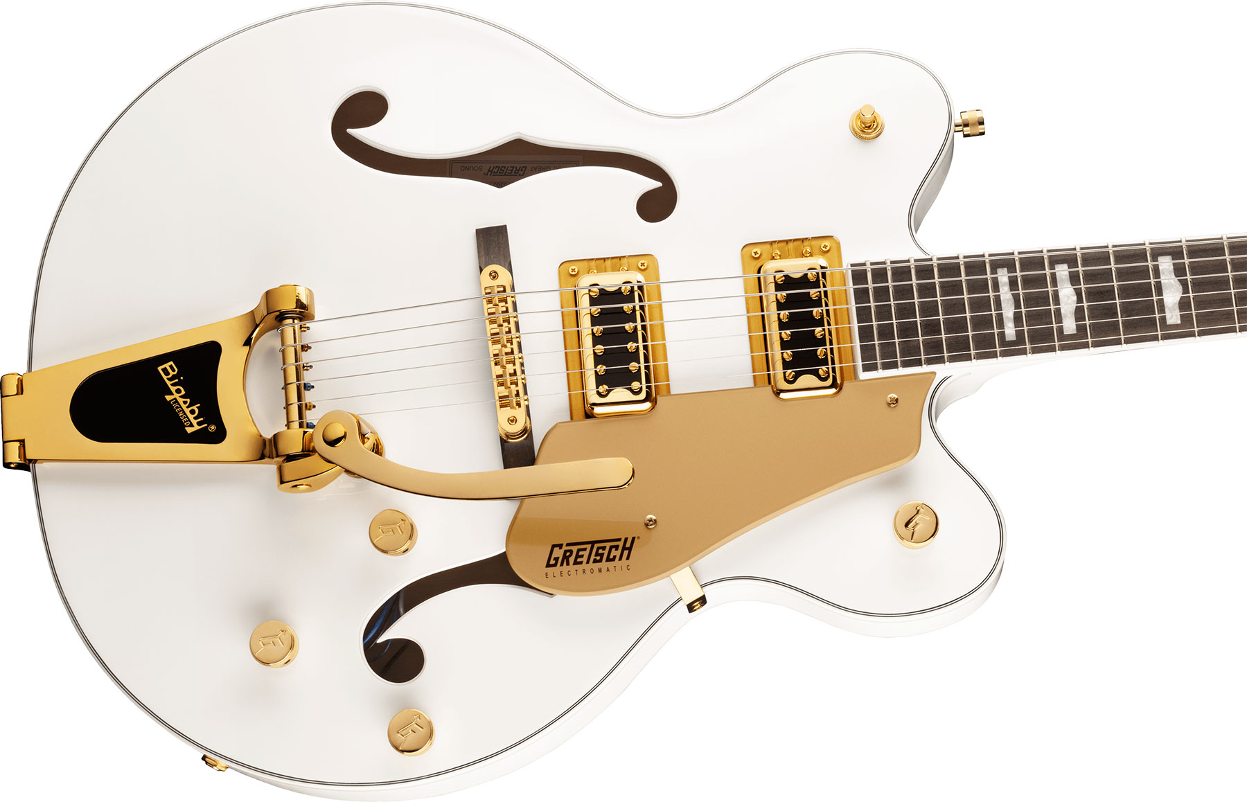 Gretsch G5422tg Electromatic Classic Hollow Body Dc Bigsby Hh Lau - Snowcrest White - Guitare Électrique 1/2 Caisse - Variation 2