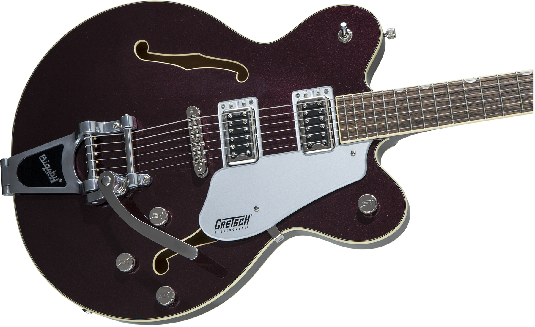 Gretsch G5622t Center Bloc Double Cut Bigsby Electromatic 2019 Hh Lau - Dark Cherry Metallic - Guitare Électrique 1/2 Caisse - Variation 2