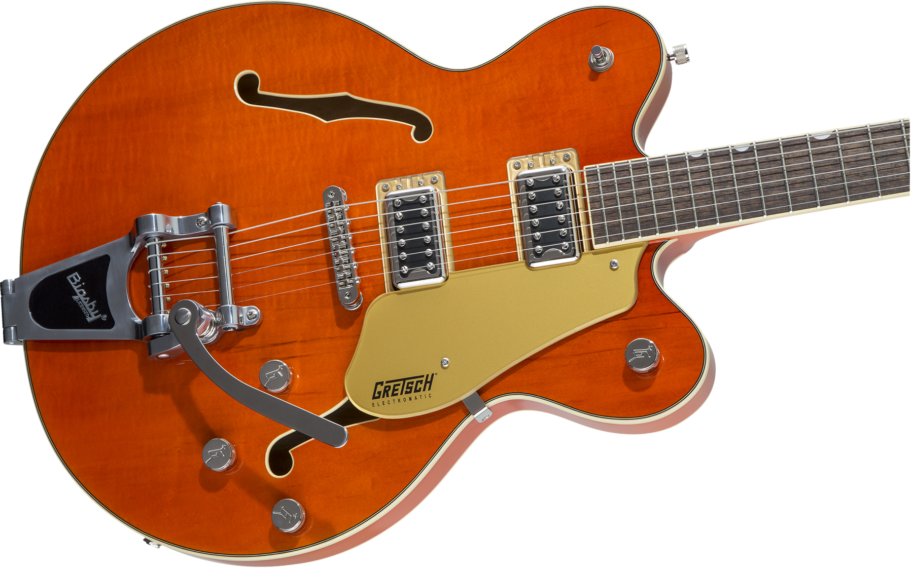 Gretsch G5622t Center Bloc Double Cut Bigsby Electromatic 2019 Hh Lau - Orange Stain - Guitare Électrique 1/2 Caisse - Variation 2