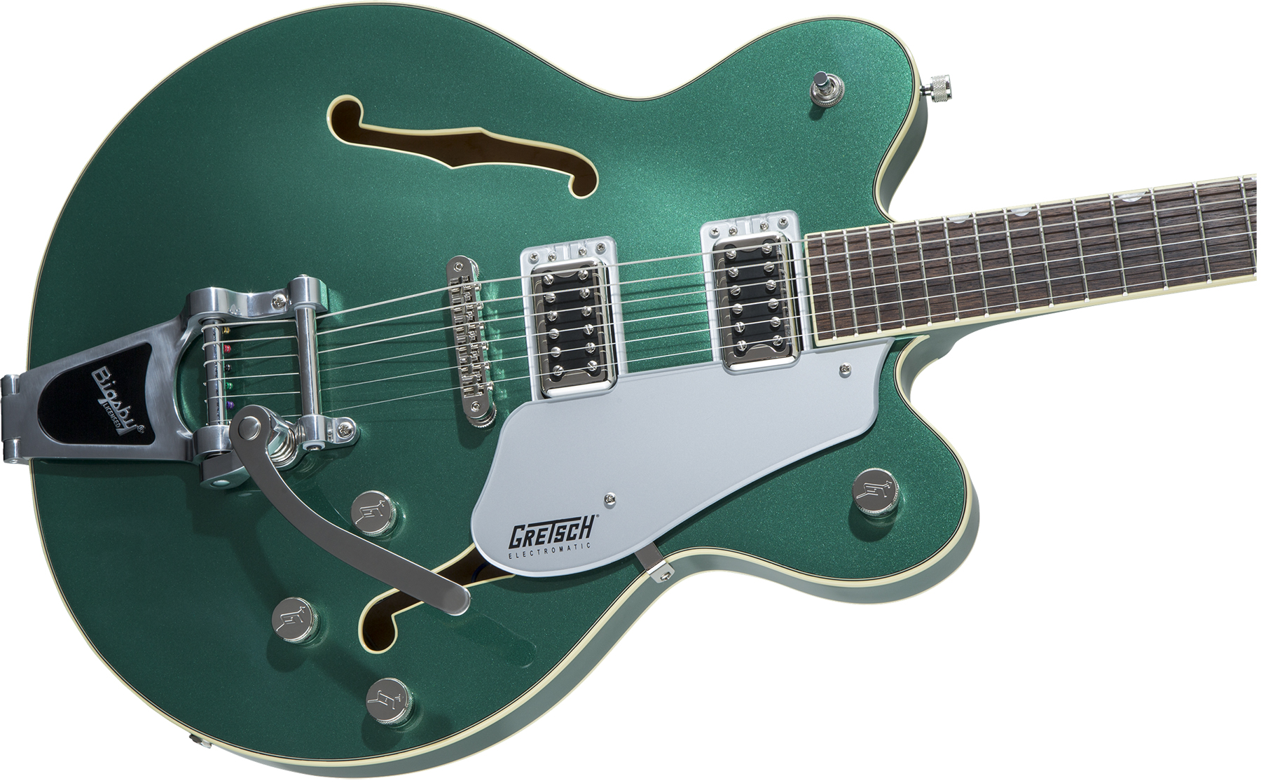 Gretsch G5622t Center Bloc Double Cut Bigsby Electromatic 2019 Hh Lau - Georgia Green - Guitare Électrique 1/2 Caisse - Variation 2