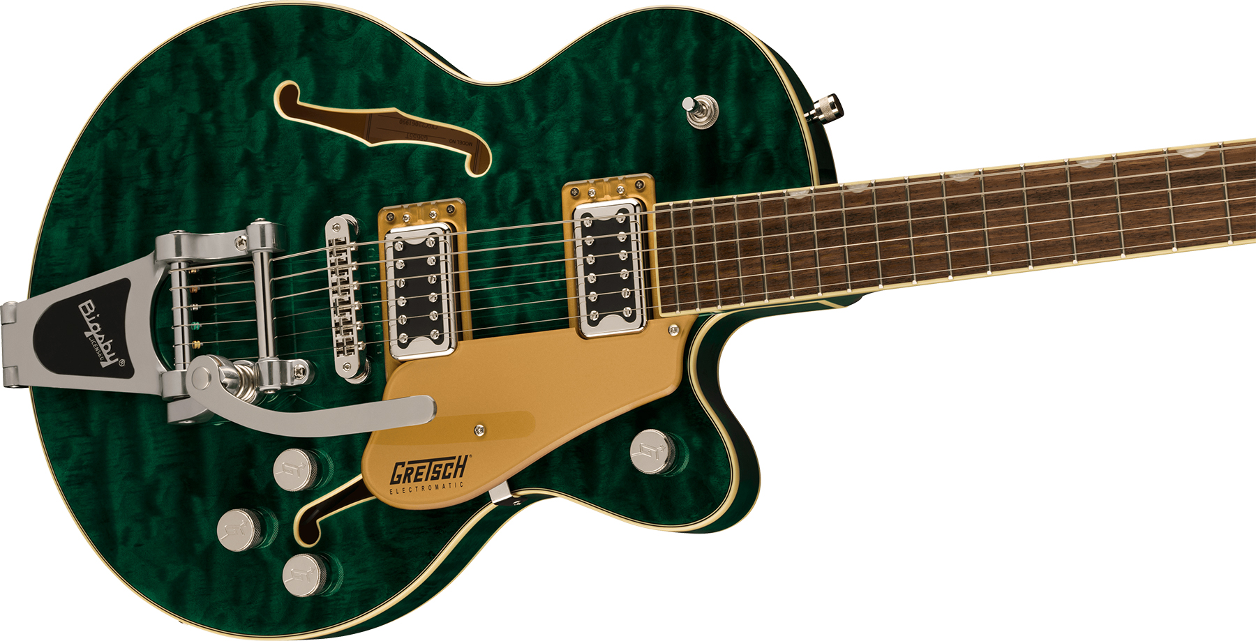 Gretsch G5655t-qm Electromatic Center Block Jr. Bigsby 2h Trem Lau - Mariana - Guitare Électrique 1/2 Caisse - Variation 2