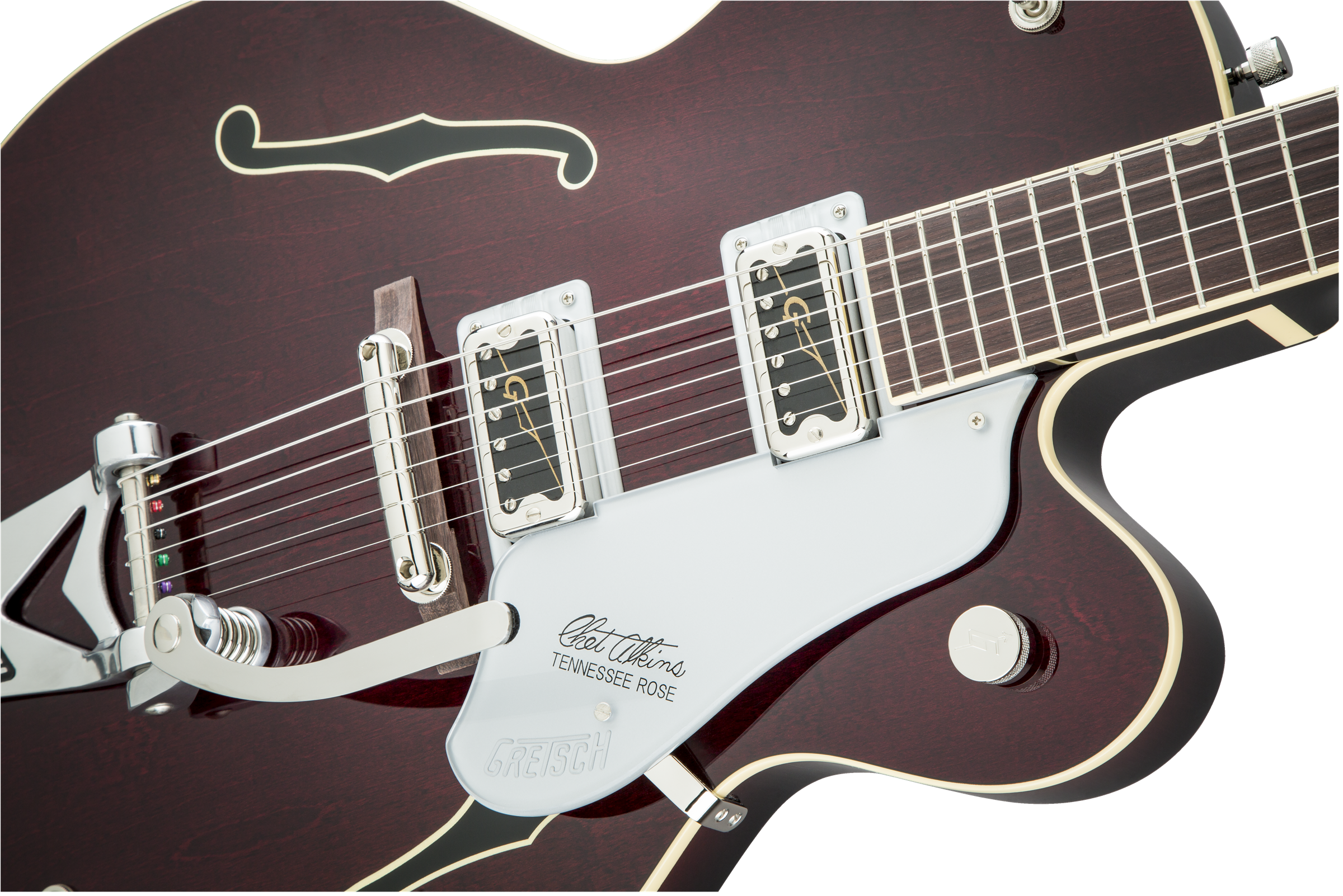 Gretsch G6119t-62vs Chet Atkins Tennessee Rose 2h Trem Rw - Dark Cherry Stain - Guitare Électrique 1/2 Caisse - Variation 3