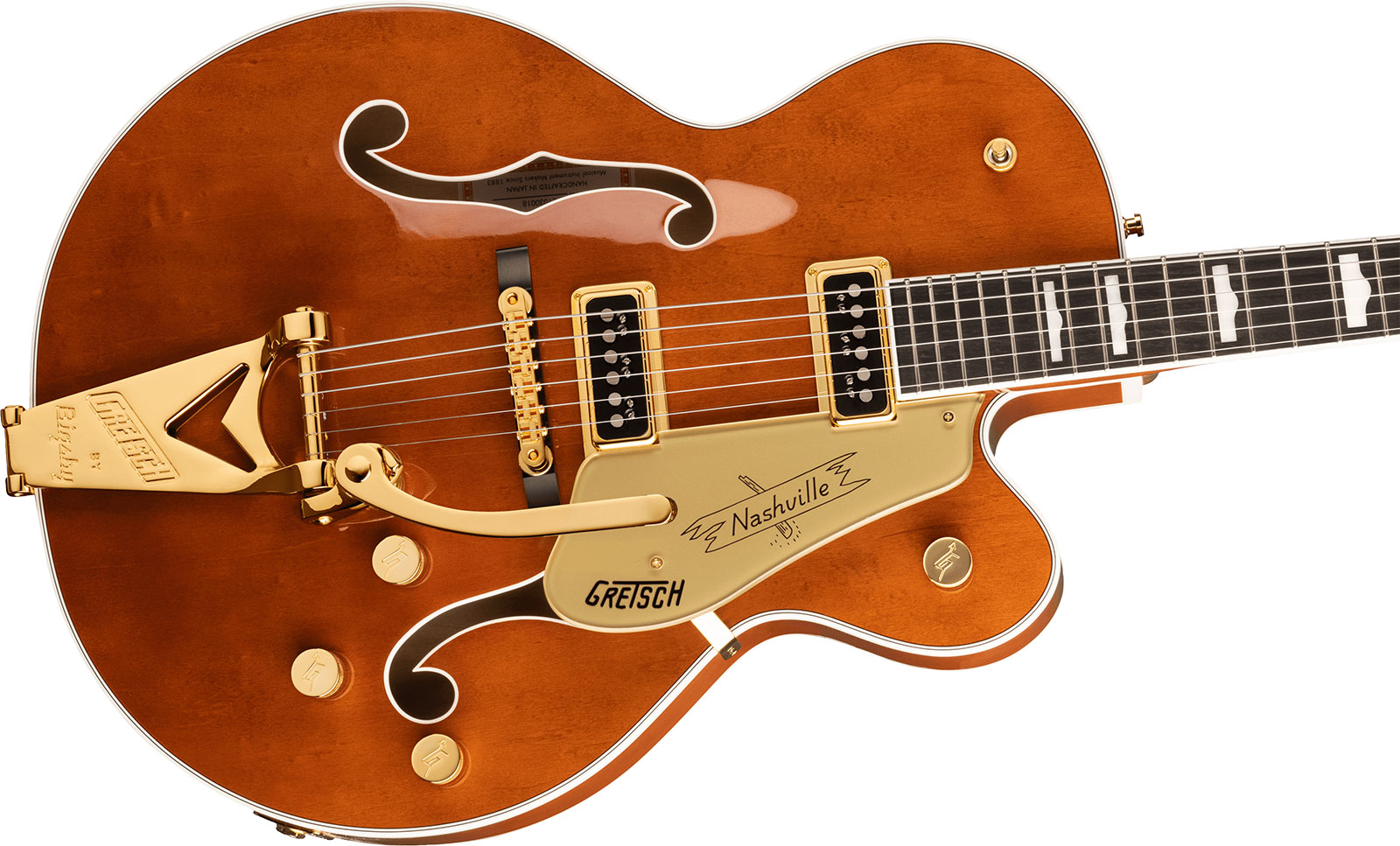 Gretsch G6120tg-ds Players Edition Nashville Pro Jap Bigsby Eb - Roundup Orange - Guitare Électrique 1/2 Caisse - Variation 2