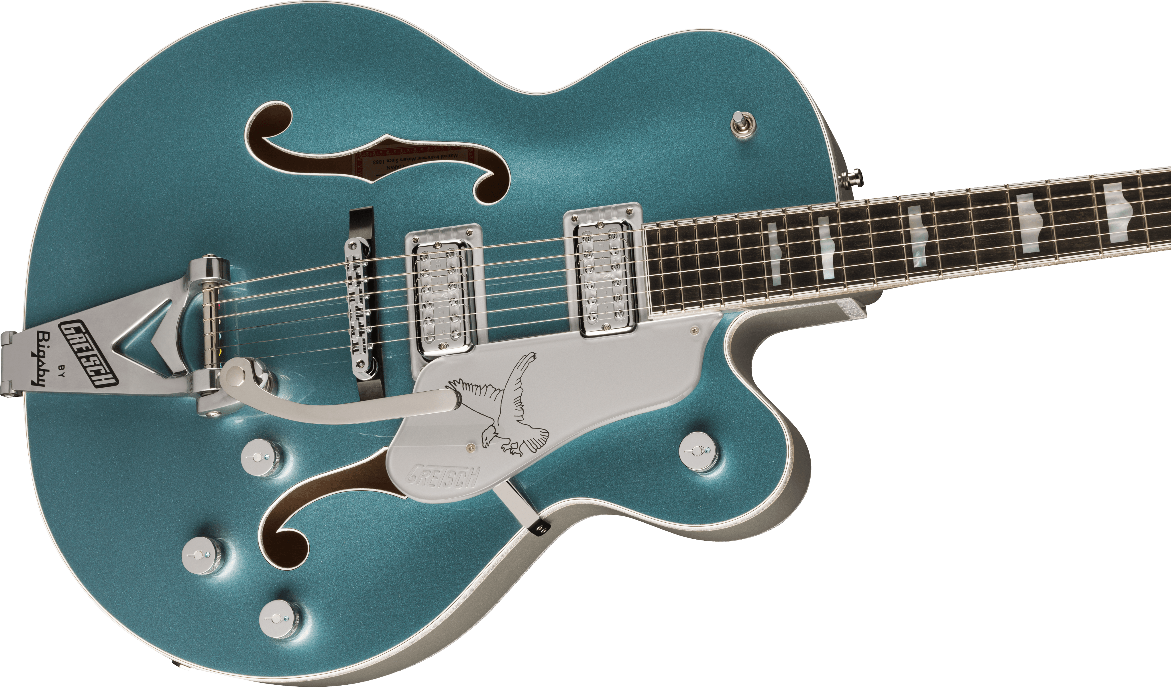 Gretsch G6136t-140 Ltd 140th Double-platinum Falcon Eb - Two-tone Stone Platinum/pure Platinum - Guitare Électrique 1/2 Caisse - Variation 3