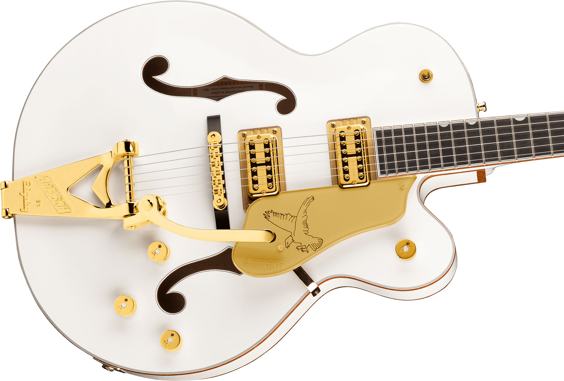 Gretsch G6136tg Players Edition Falcon Hollow Body Pro Jap Hh Trem Eb - White - Guitare Électrique 3/4 Caisse & Jazz - Variation 2