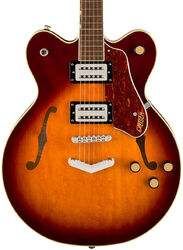 Guitare électrique 1/2 caisse Gretsch Streamliner Center Block Double-Cut G2622 V-Stoptail - Forge glow