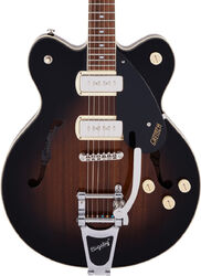 Guitare électrique 1/2 caisse Gretsch G2622T-P90 Streamliner Center Block DC Bigsby - Brownstone