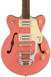 Guitare électrique double cut Gretsch G2655T Streamliner Center Block Jr. Double-Cut with Bigsby - Coral