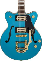 Guitare électrique 1/2 caisse Gretsch G2655TG Streamliner Center Block Jr. Double-Cut Bigsby Ltd - Riviera Blue
