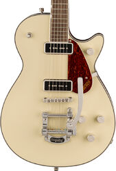 Guitare électrique single cut Gretsch G5210T-P90 Electromatic Jet Two 90 Single-Cut with Bigsby - Vintage white