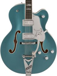 Guitare électrique 1/2 caisse Gretsch G6136T-140 Ltd Electromatic Hollow Body 140th Double Platinum Bigsby - Two-tone stone platinum/pure platinum