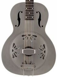 Dobro resonateur Gretsch G9201 Honey Dipper Round-Neck, Brass - Weathered pump house roof