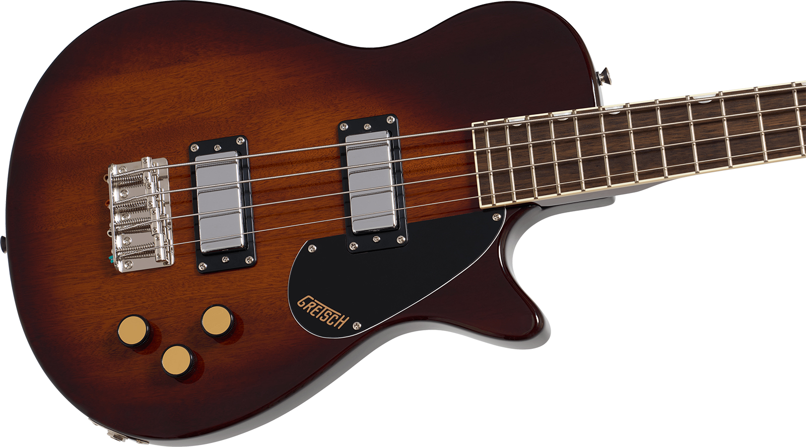Gretsch Jet Club Bass Single-cut Streamliner Shsc Lau - Havana Burst - Basse Électrique Solid Body - Variation 2