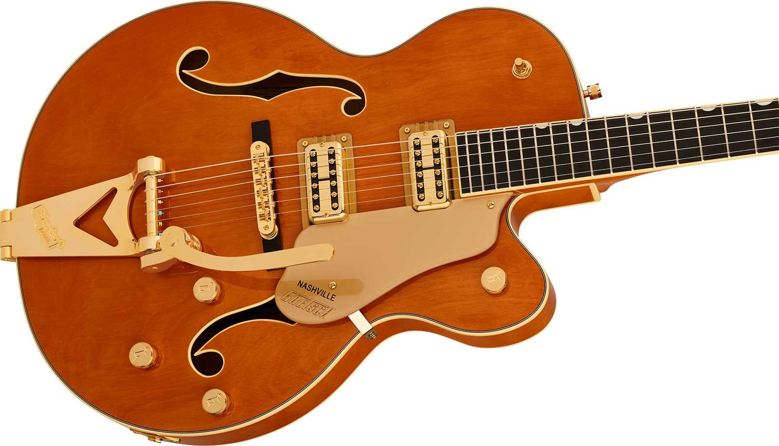 Gretsch Nashville Hollow Body Sc Bigsby Synchromatic 2h Trem Eb - 50's Orange Stain - Guitare Électrique 1/2 Caisse - Variation 2
