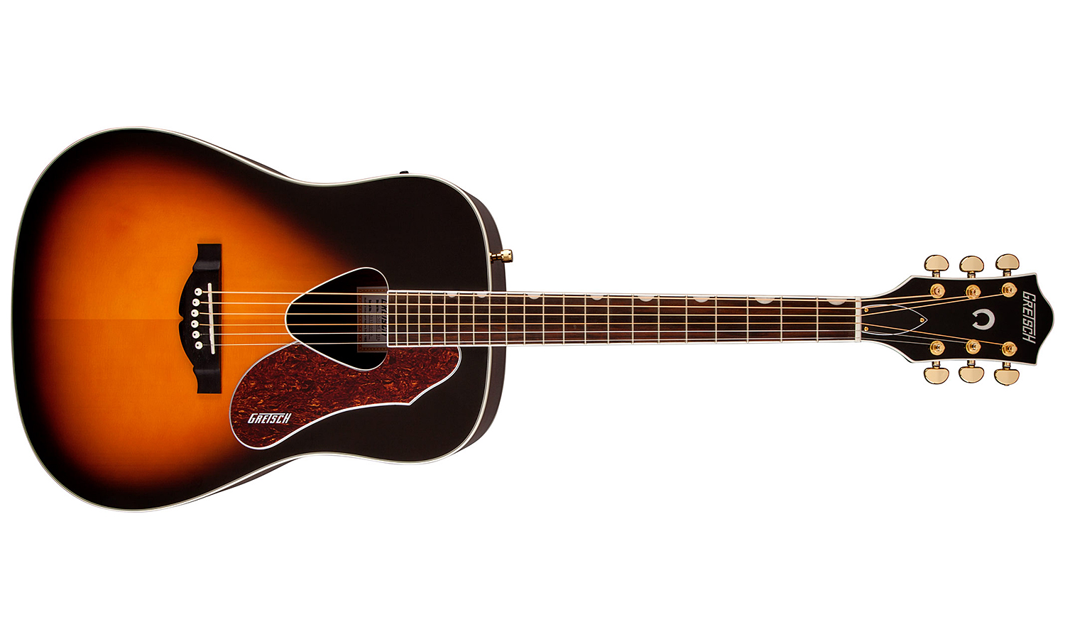 Gretsch G5024e Rancher Dreadnought Epicea Acajou Rw - Sunburst - Guitare Electro Acoustique - Variation 1