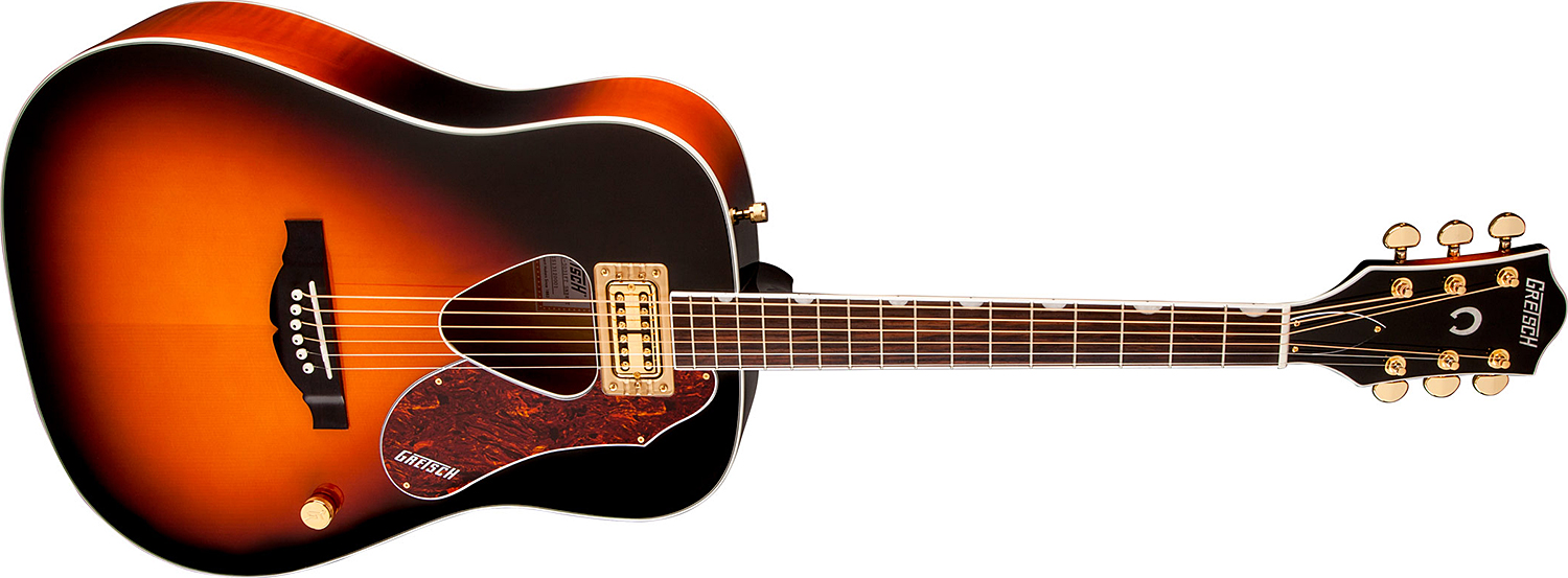 Gretsch G5031ft Rancher Dreadnought Epicea Acajou Rw - Sunburst - Guitare Electro Acoustique - Variation 2