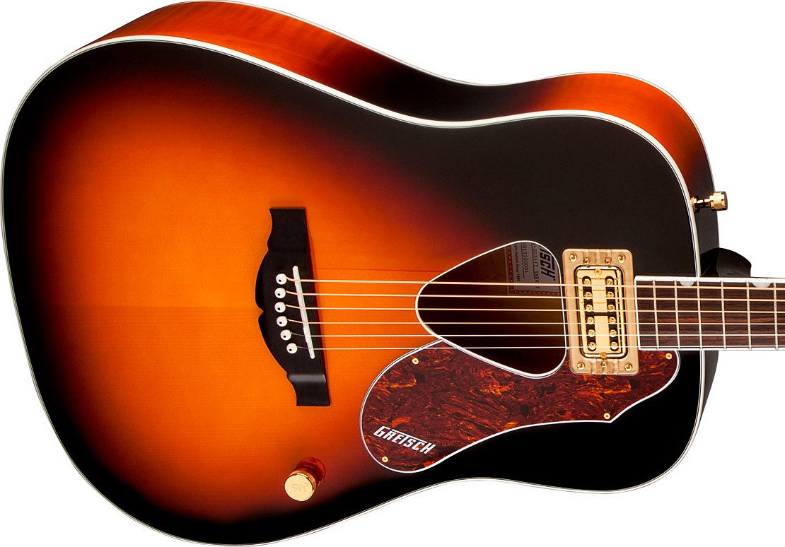 Gretsch G5031ft Rancher Dreadnought Epicea Acajou Rw - Sunburst - Guitare Electro Acoustique - Variation 3