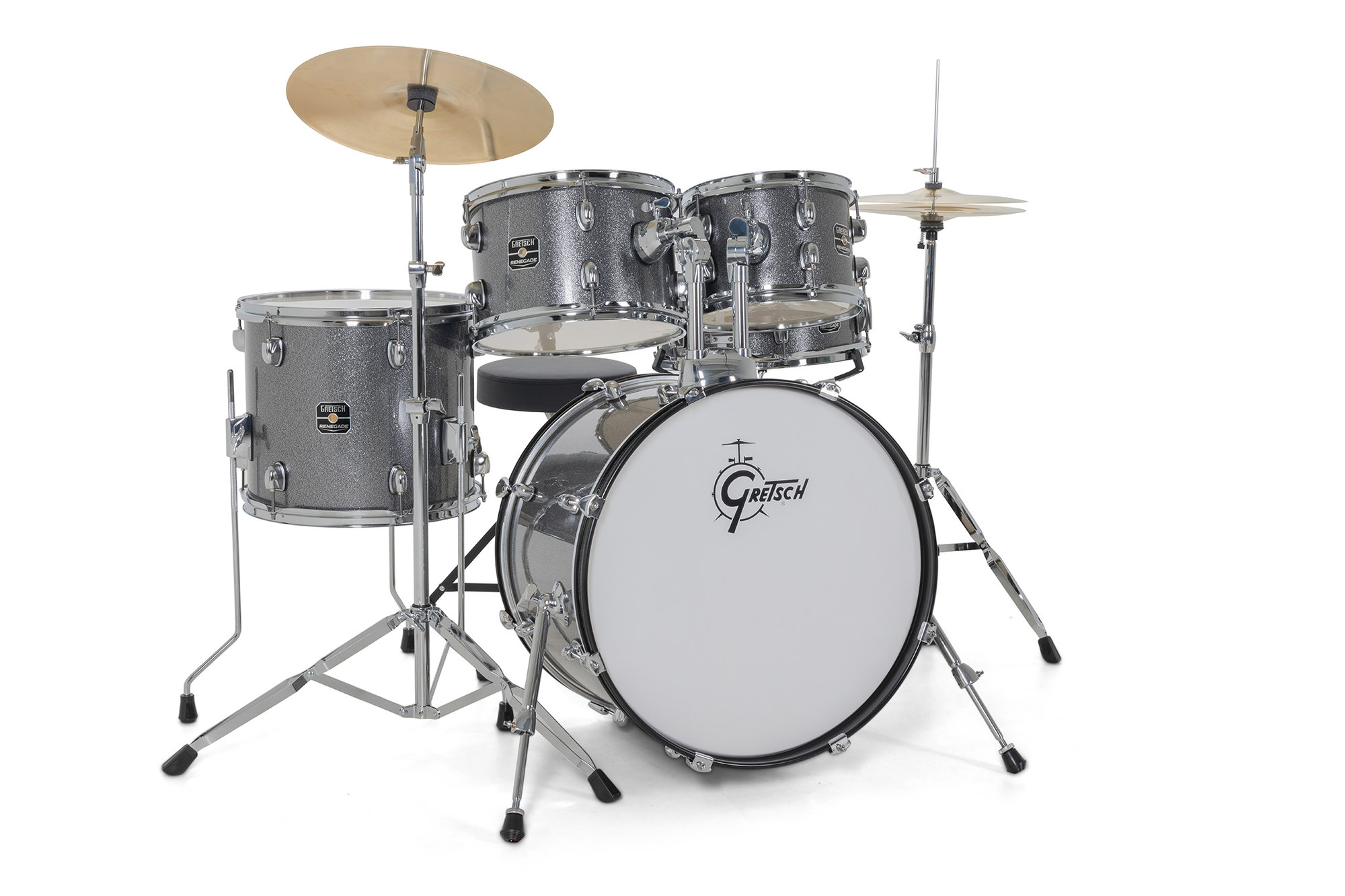 Gretsch Renegade 20'' - 5 FÛts - Grey Sparkle - Batterie Acoustique Fusion - Variation 1