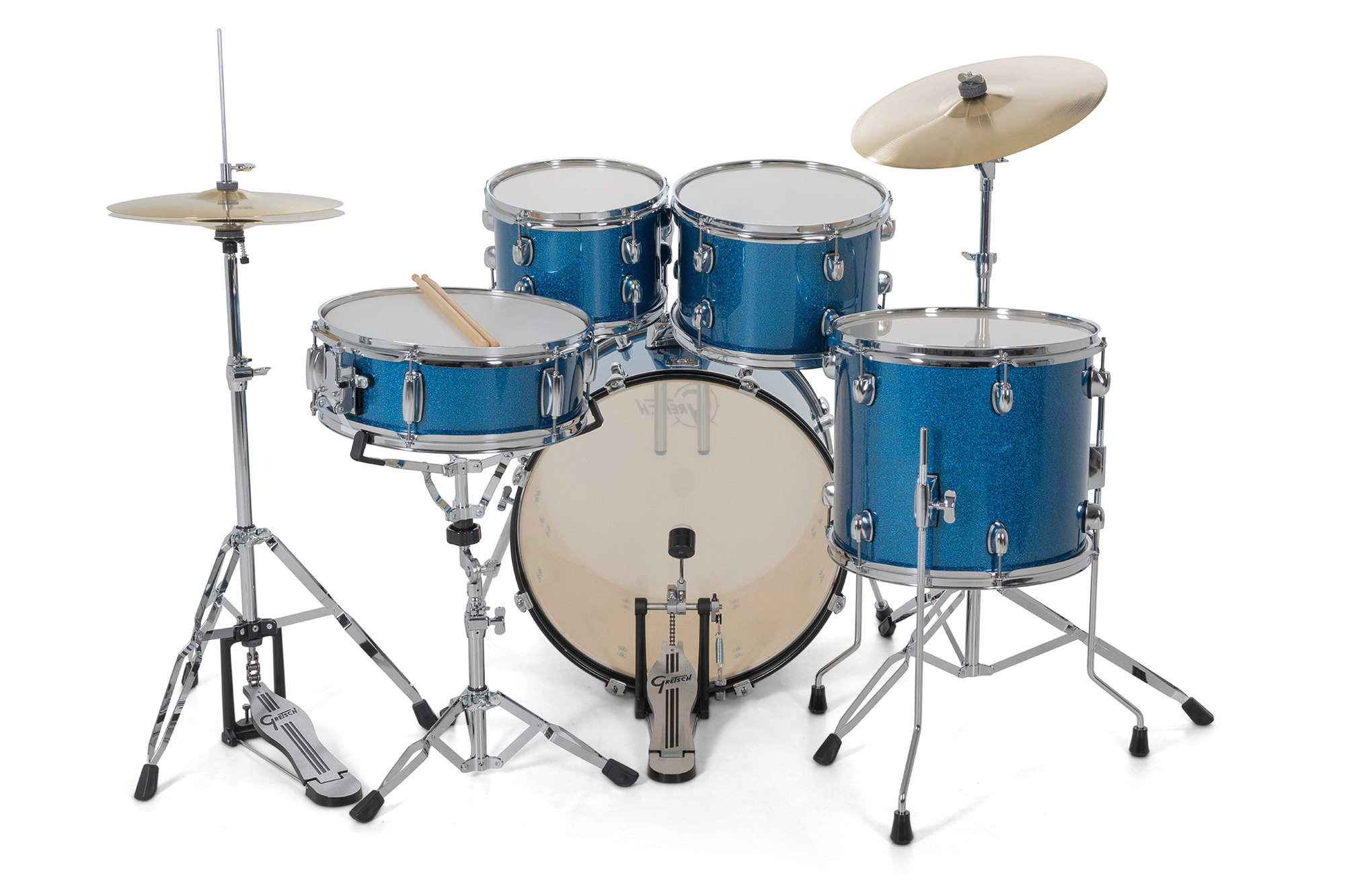 Gretsch Renegade 20'' - 5 FÛts - Blue Sparkle - Batterie Acoustique Fusion - Variation 1