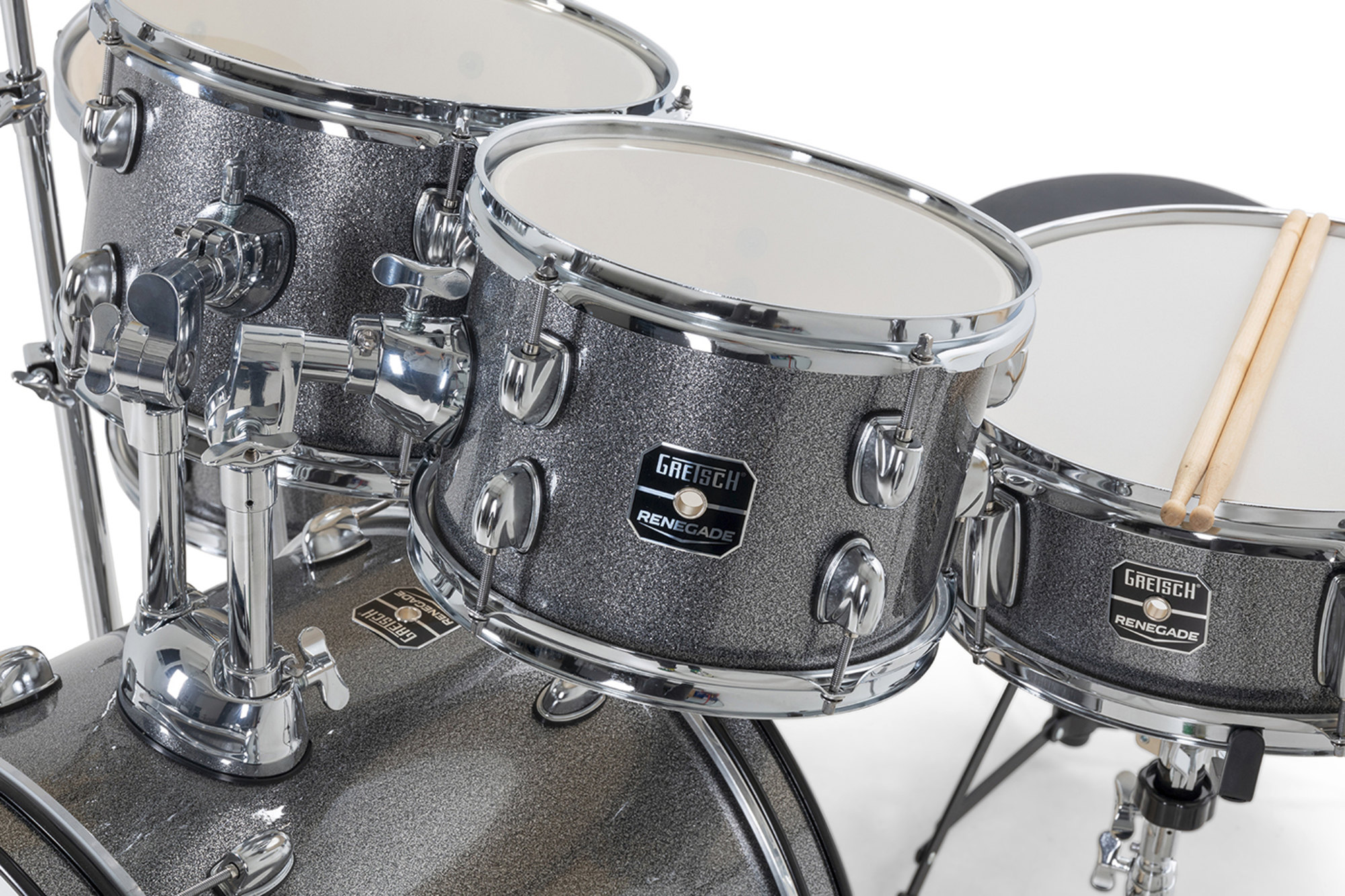 Gretsch Renegade 20'' - 5 FÛts - Grey Sparkle - Batterie Acoustique Fusion - Variation 4