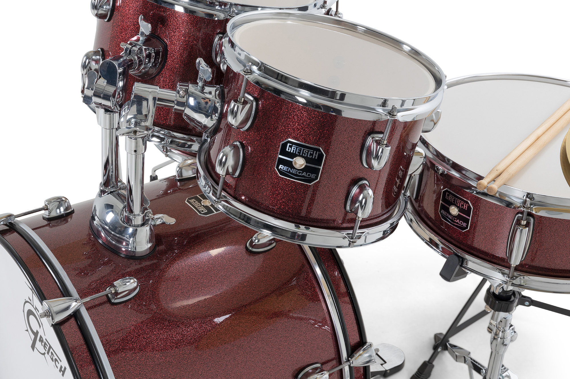 Gretsch Renegade 20'' - 5 FÛts - Ruby Sparkle - Batterie Acoustique Fusion - Variation 7