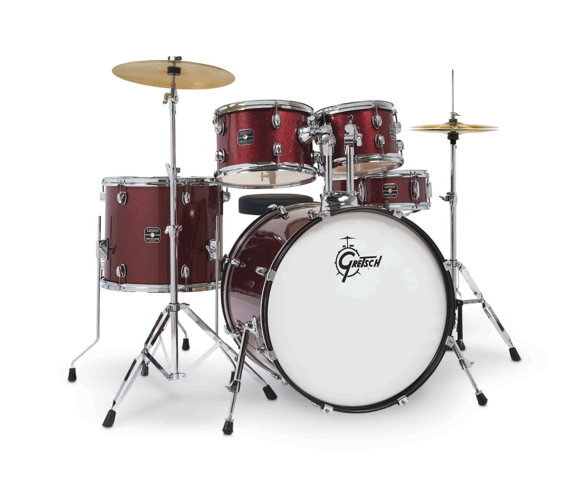 Gretsch Renegade 22'' - 5 FÛts - Ruby Sparkle - Batterie Acoustique Rock - Variation 1