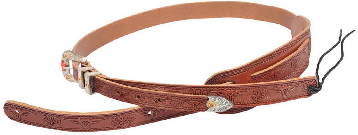 Gretsch Vintage Tooled Leather Guitar Strap Russet Cuir - Sangle Courroie - Variation 1