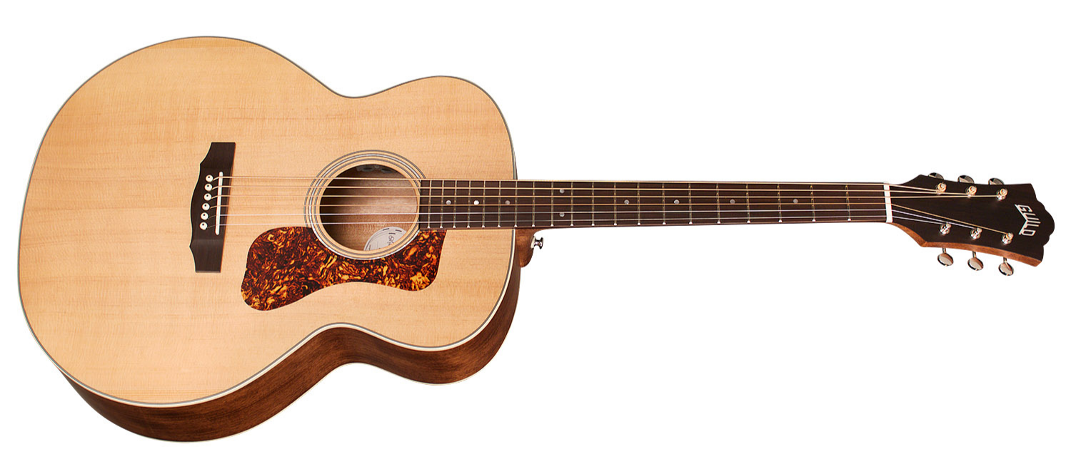 Guild Bt-240e Baritone Newark St Collection Jumbo Epicea Acajou Pf - Natural - Guitare Electro Acoustique - Variation 1