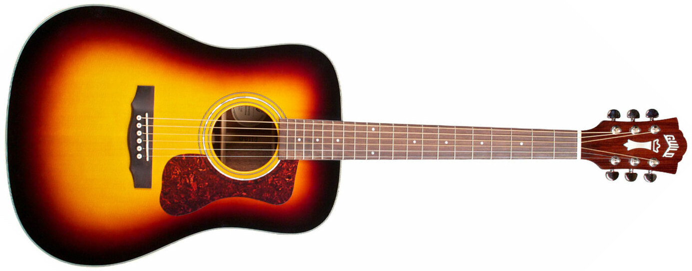 Guild D-140 Westerly Dreadnought Epicea Acajou Rw - Sunburst Gloss - Guitare Acoustique - Main picture