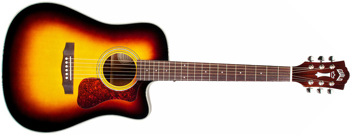 Guild D-140ce Westerly Dreadnought Cw Epicea Acajou Rw +housse - Sunburst - Guitare Electro Acoustique - Main picture