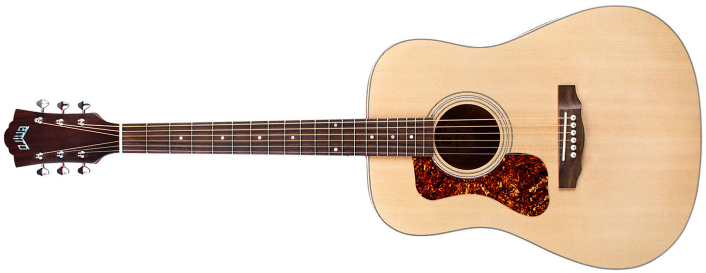 Guild D-240le Mahogany Lh Gaucher Dreadnought Epicea Acajou Pf - Natural - Guitare Electro Acoustique - Main picture