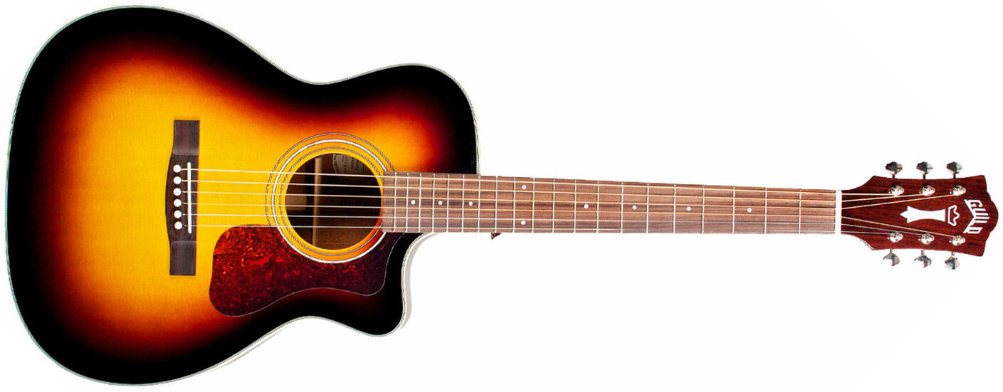 Guild Om-140ce Westerly Orchestra Cw Epicea Acajou Rw +housse - Sunburst - Guitare Electro Acoustique - Main picture