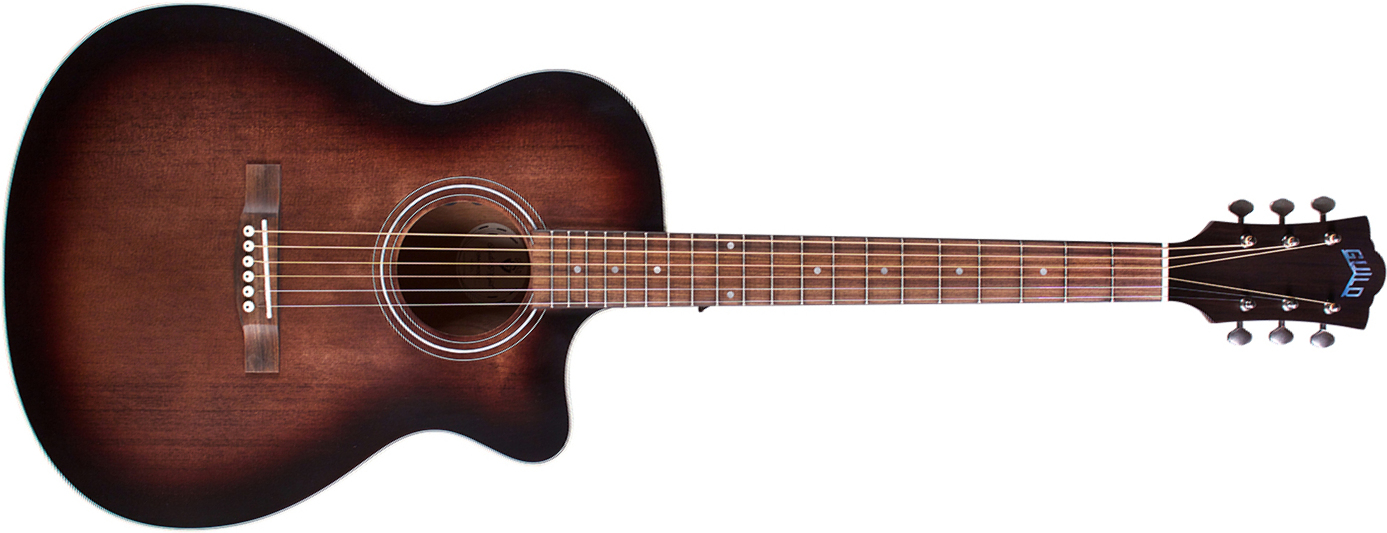 Guild Om-240ce Westerly Orchestra Cw Epicea Acajou Pf - Antique Charcoal Burst - Guitare Electro Acoustique - Main picture