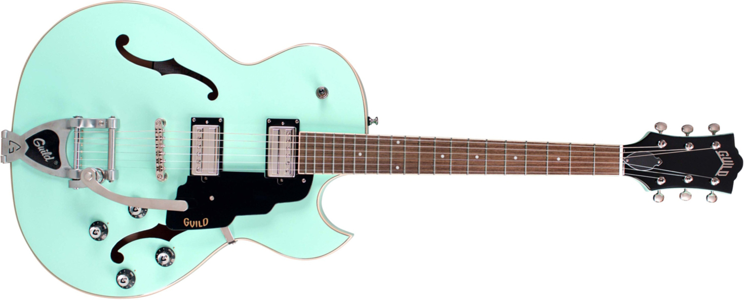 Guild Starfire I Sc Newark St Hh Bigsby Rw - Seafoam Green - Guitare Électrique 1/2 Caisse - Main picture