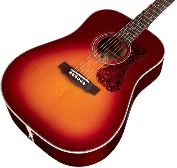 Guild D-140 Westerly Dreadnought Epicea Acajou Rw - Cherry Burst - Guitare Acoustique - Variation 3