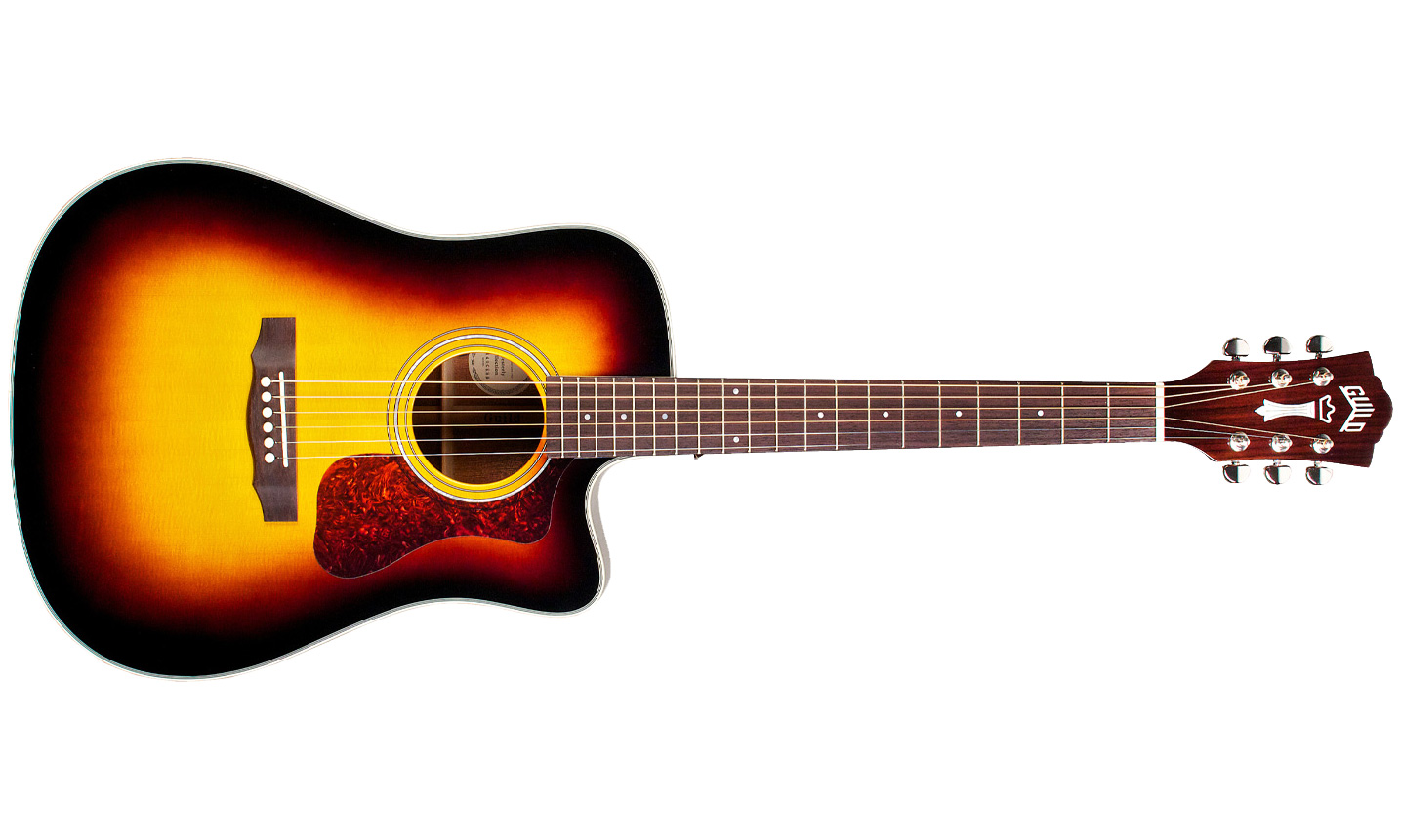 Guild D-140ce Westerly Dreadnought Cw Epicea Acajou Rw +housse - Sunburst - Guitare Electro Acoustique - Variation 1