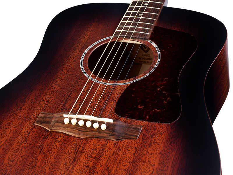 Guild D-20 Usa Dreadnought Tout Acajou Rw +etui - Vintage Sunburst - Guitare Acoustique - Variation 3