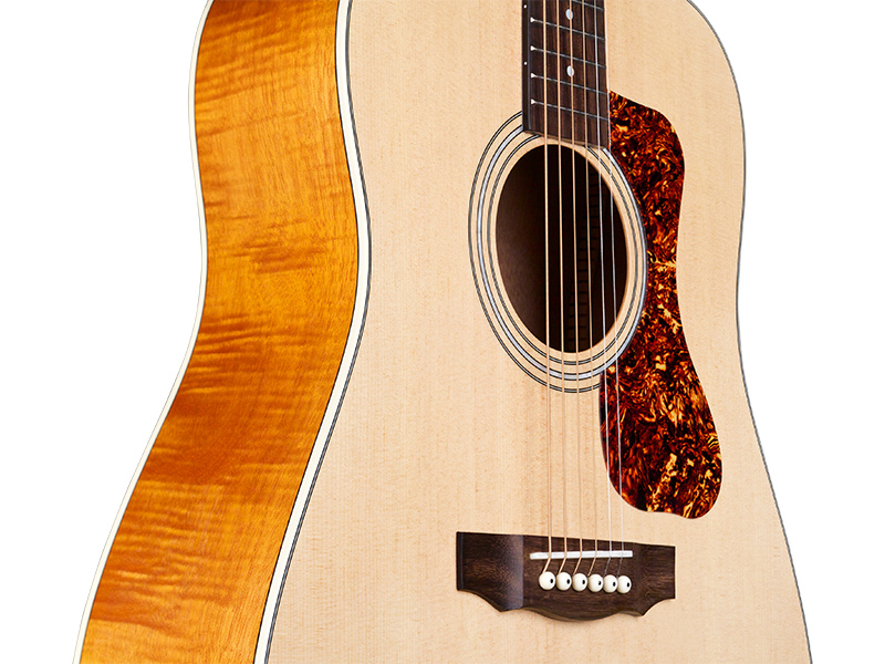 Guild D-240e Flamed Mahogany Ltd Epicea Acajou Pf - Natural - Guitare Electro Acoustique - Variation 3