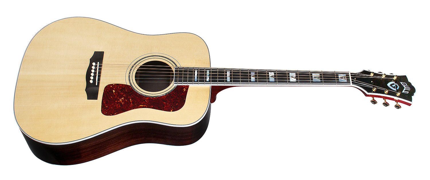 Guild D-55e Usa Dreadnought Epicea Palissandre Eb - Natural - Guitare Electro Acoustique - Variation 1