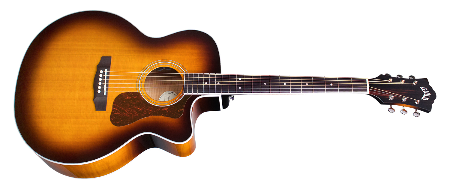 Guild F-250ce Deluxe Westerly Jumbo Cw Epicea Erable Pf - Antique Burst - Guitare Electro Acoustique - Variation 1