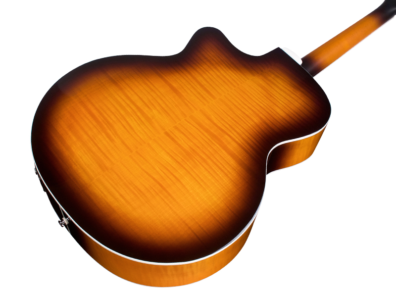 Guild F-250ce Deluxe Westerly Jumbo Cw Epicea Erable Pf - Antique Burst - Guitare Electro Acoustique - Variation 4