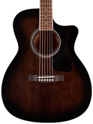 Guitare folk Guild Westerly OM-260CE Deluxe Flamed Mahogany - Transparent black burst