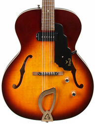 Guitare électrique 1/2 caisse Guild T-50 Slim Newark - Vintage sunburst