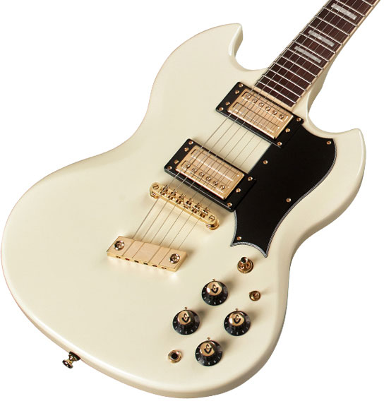 Guild Kim Thayil Polara Newark St Signature 2h Ht Rw - Vintage White - Guitare Électrique Signature - Variation 2