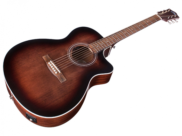 Guild Om-240ce Westerly Orchestra Cw Epicea Acajou Pf - Antique Charcoal Burst - Guitare Electro Acoustique - Variation 1