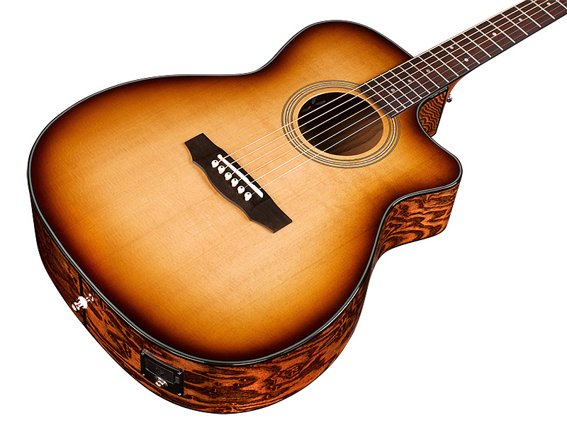 Guild Om-260ce Deluxe Burl Westerly Orchestra Cw Epicea Frene Pf - Edge Burst - Guitare Electro Acoustique - Variation 2