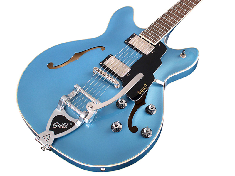 Guild Starfire I Dc Newark St Hh Bigsby Rw - Pelham Blue - Guitare Électrique 1/2 Caisse - Variation 2