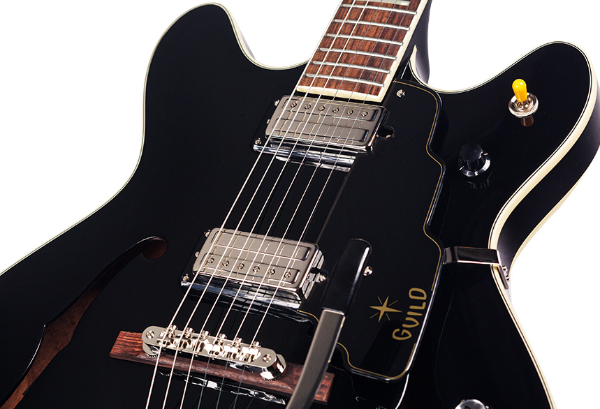 Guild Starfire V Newark St Hh Bigsby Rw - Black - Guitare Électrique 1/2 Caisse - Variation 3