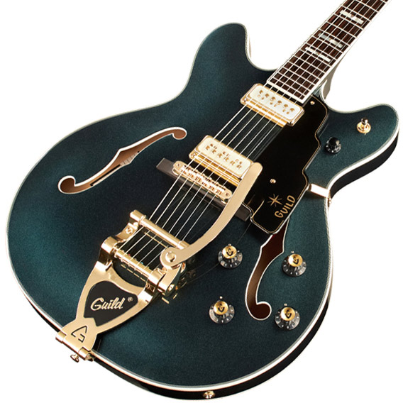 Guild Starfire Vi Special Newark 2h Bigsby Eb - Kingswood Green - Guitare Électrique 1/2 Caisse - Variation 2