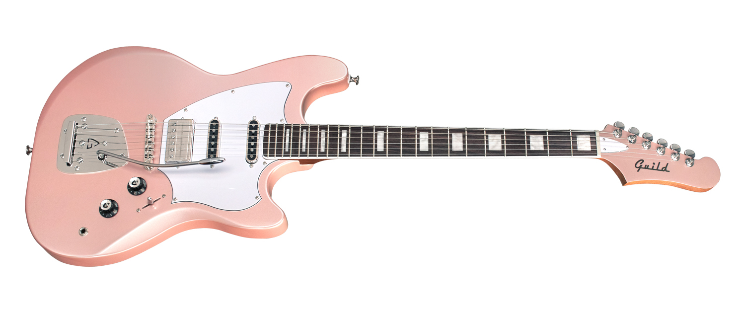 Guild Surfliner Deluxe Trem Hss Rw - Rose Quartz Metallic - Guitare Électrique RÉtro Rock - Variation 2